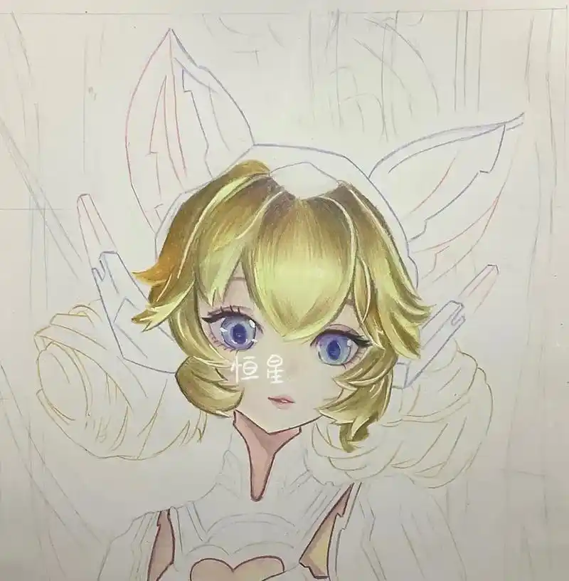 妲己时之彼端 #彩铅 #手绘  @秋葵. @新【手绘】 @ - 抖音