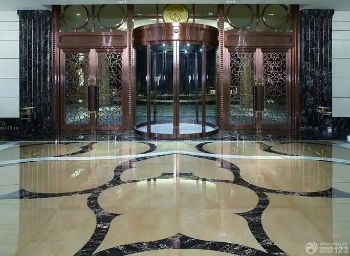酒店门头大理石地砖装修样板