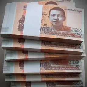 任意满3件包邮【100张整刀】全新原捆柬埔寨100瑞尔纸币 外国钱币
