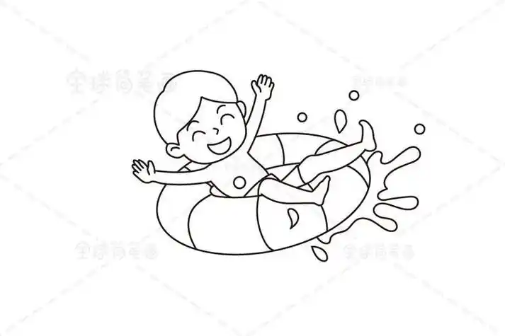 游泳简笔画游泳的男人简笔画游泳卡通小男孩简笔画游泳的小男孩简笔画