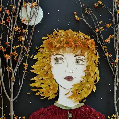 艺术家 vicki rawlins的拼贴艺术人物肖像