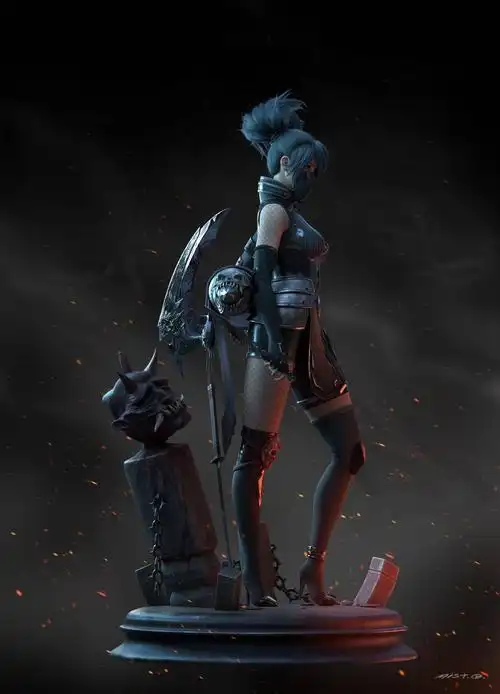 很棒的一组3d人物建模作品欣赏!造型漂亮制作细节精美_动漫