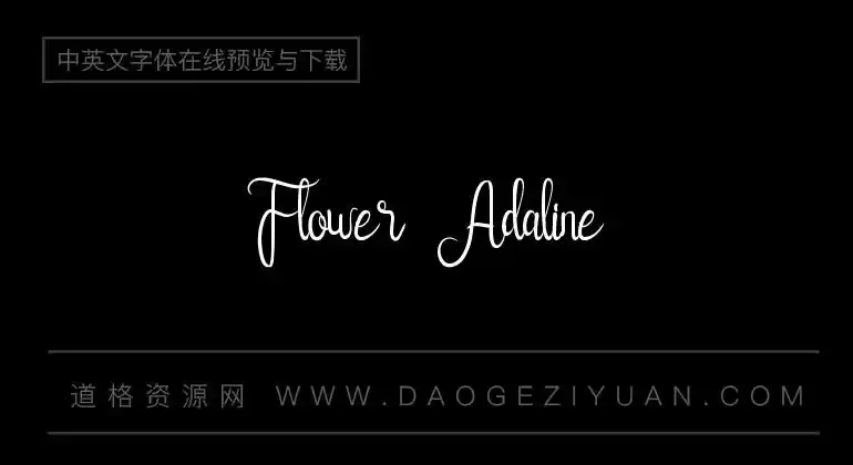 flower adaline-英文字体免费字体下载大全-道格资源