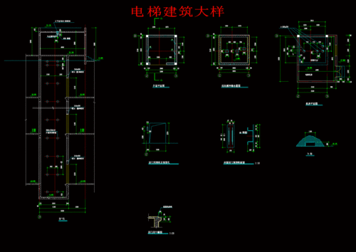 电梯建筑大样下载(168.41 kb,rar格式) 机械cad图纸