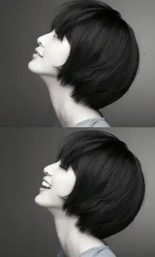 一个灰色背景的侧脸微笑的女生是谁