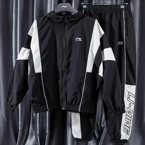 李宁运动服套装2022秋季新款开衫男子宽松休闲运动茄克