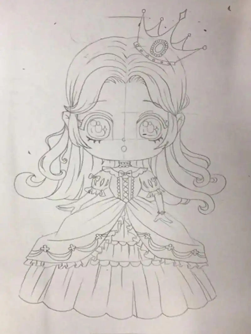 漂亮的《公主》儿童画漫画 每个女孩都有一个公主梦,快来设计你梦中的