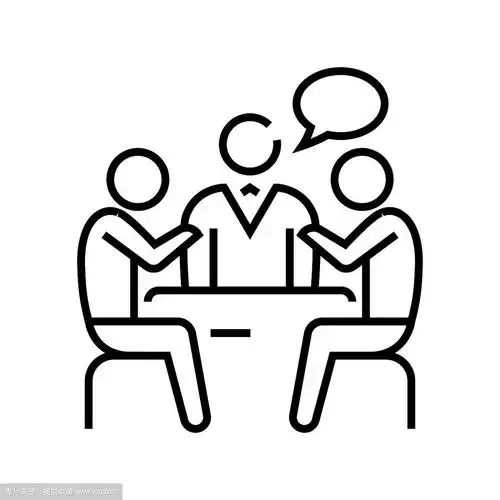 商务洽谈线图标,概念符号,轮廓矢量插图,线形符号