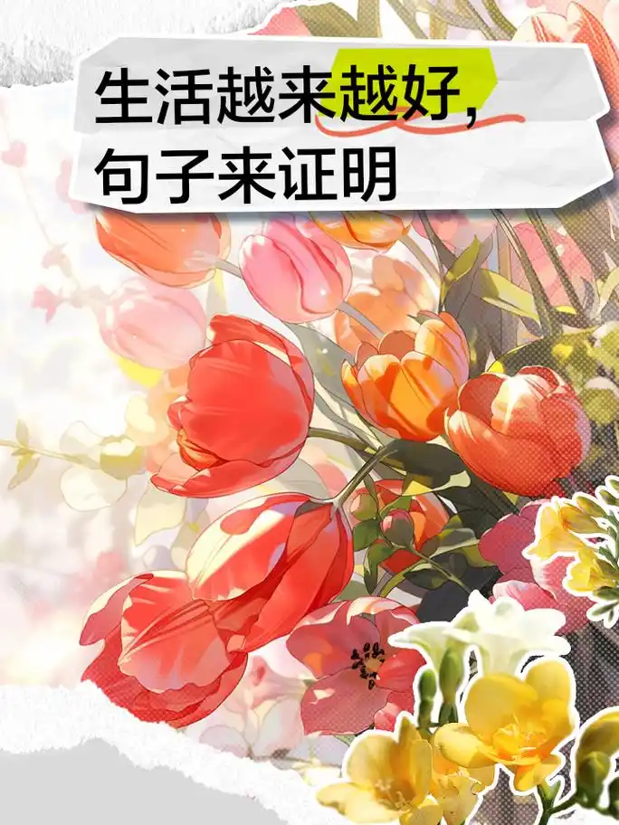 生活越来越好,句子来证明