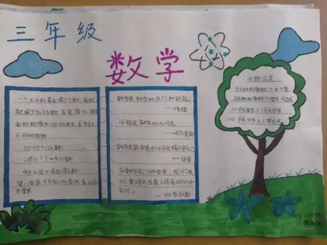 天水市建三小学三年级三班数学手抄报竞赛优秀作品集