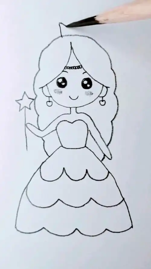 皓皓爸教你画卷发公主,美丽又可爱