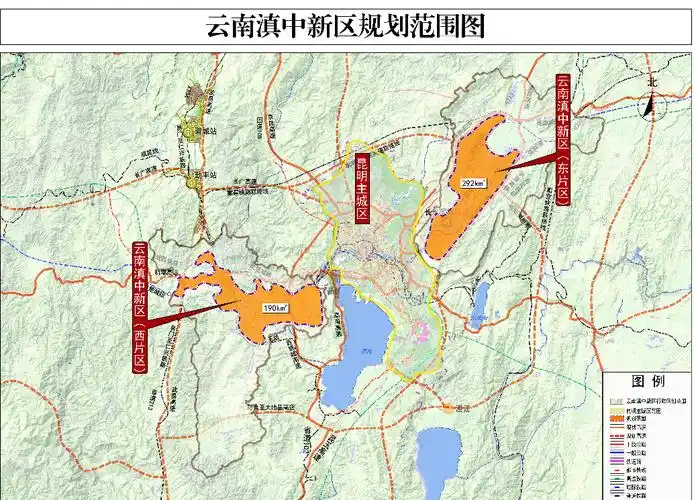 贵阳和昆明与重庆都市区规划等比例对照