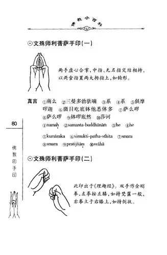 密法手印教学文殊师利菩萨手印一文殊师利菩萨手印二