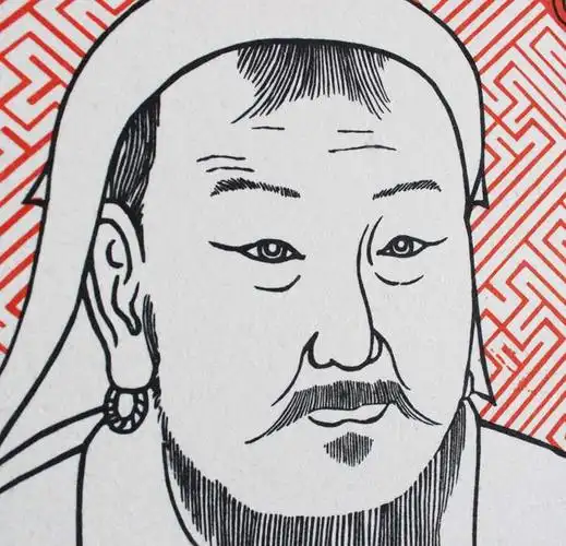 蒙古族毡画成吉思汗头像民族风装饰挂画内蒙古工艺礼品旅游纪念品