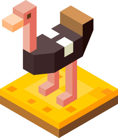 立体_立体卡通鸵鸟动物png素材-90设计