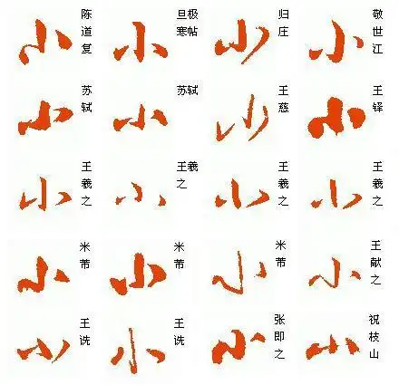 小的 行书怎么写?