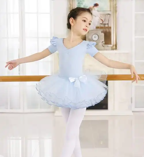 儿童舞蹈服装女童蓬蓬裙练功服春夏