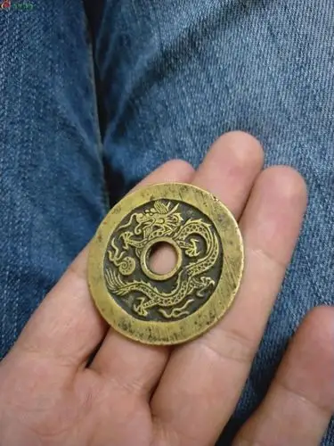 极美清代苏炉龙凤花钱