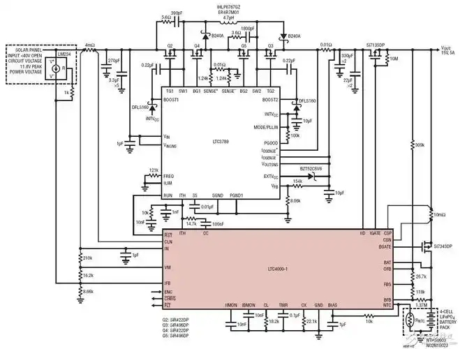 降压-升压型转换器4节磷酸铁锂(lifepo4)电池充电器电路图