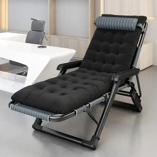 藤印象躺椅午休折叠午睡办公室床两用网红靠背沙滩老人专用家用椅子