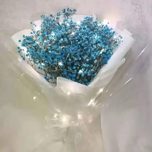 满天星永生干花抖音手捧花束七夕教师妇女节生日干花