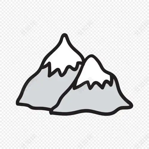 雪山简笔画雪山简笔画涂色