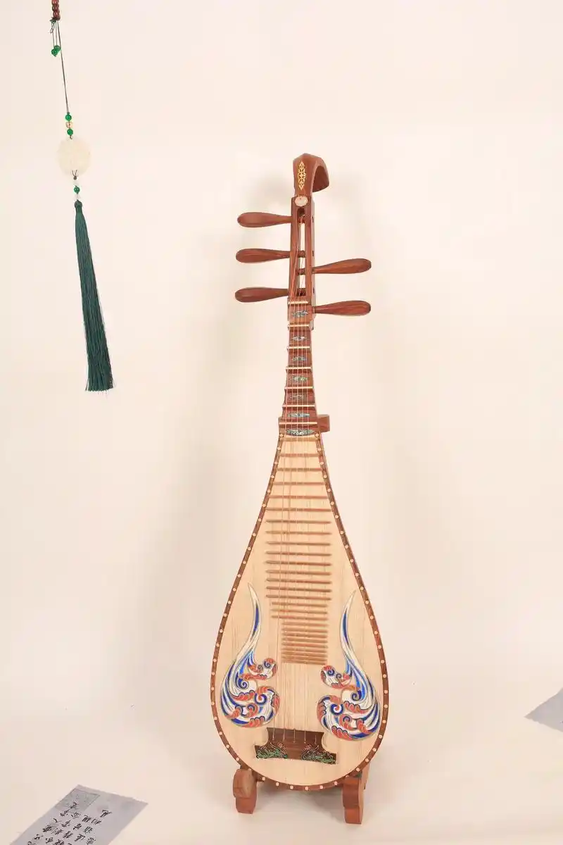 大果紫檀木五弦琵琶乐器～精选老料手工做琴,支持定做各种样式  - 抖