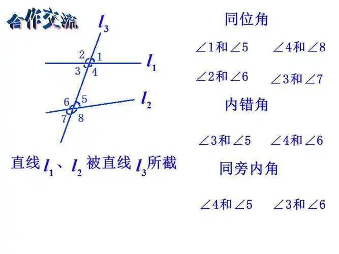 浙教版数学七年级下册12同位角内错角同旁内角课件ppt