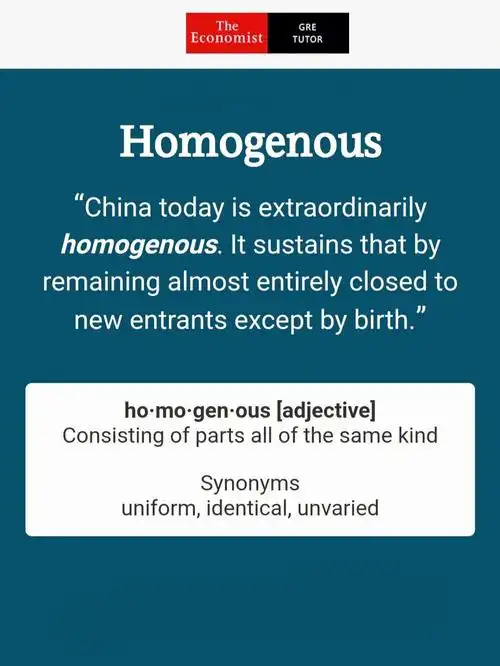 跟着电影记单词gre词汇homogenous