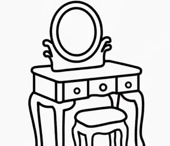 梳妆台怎么画 宝宝梳妆台简笔画涂色视频