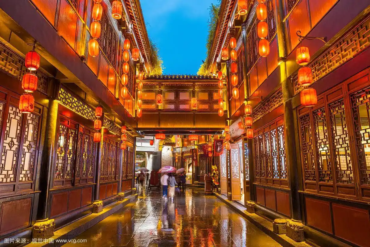 四川成都锦里风光