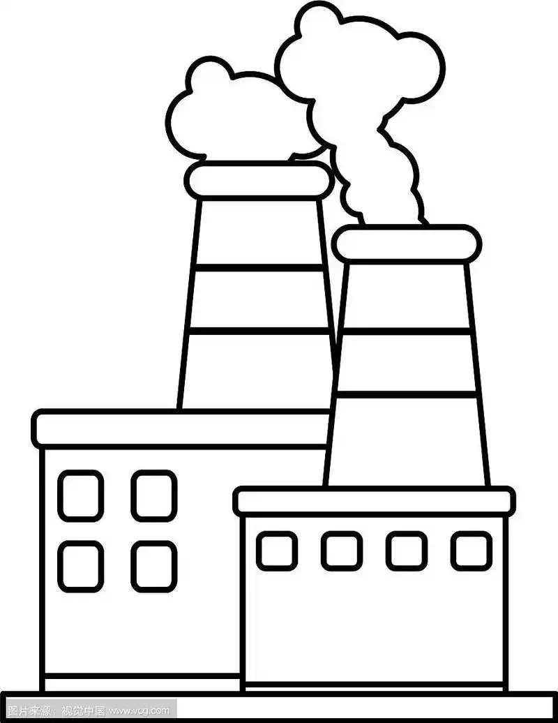工厂轮廓画