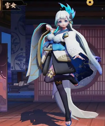 《决战平安京》战场中的美少女,玩转雪女