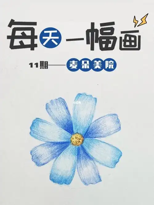 彩铅花卉彩铅小雏菊详细视频教程