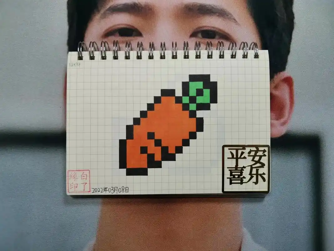 像素画 #胡萝卜 #白了缘 #像 - 抖音