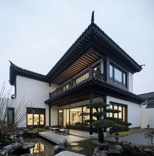 妙搭现代审美情趣,在打造前端中式豪宅的基调之上,以合院园林之态,匠