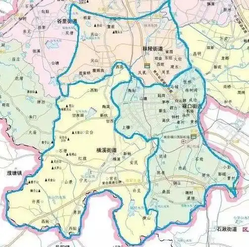 江宁街道)西善桥街道:原铁心桥街道秦淮新河以南地区,秣陵街道,谷里