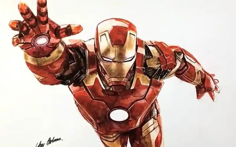 钢铁侠水彩画钢铁侠水彩画怎么画