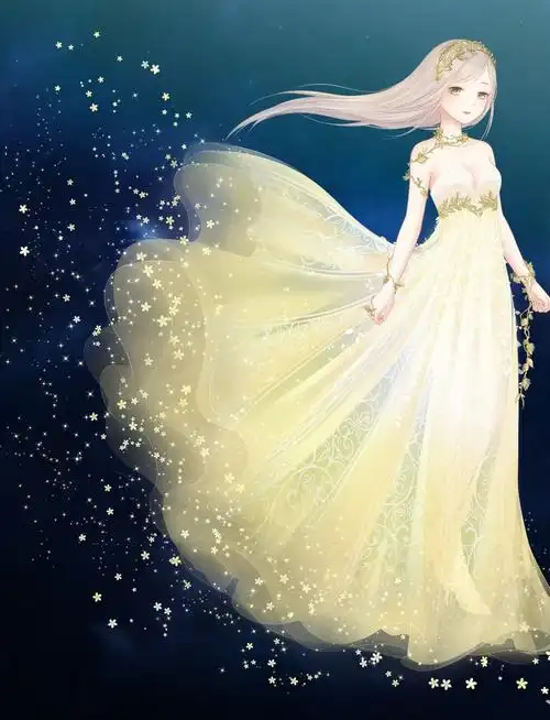 大图 无水印 星空 唯美 梦幻 少女 礼服 头像 壁纸 二次元 动漫 公主