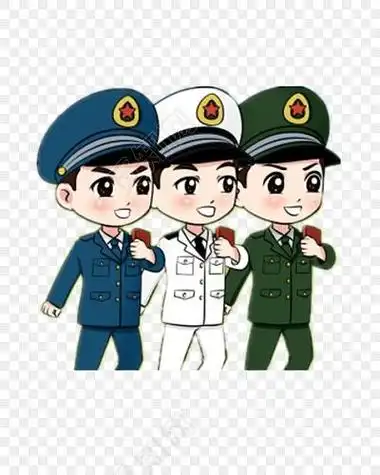 海陆空军人简笔画教程