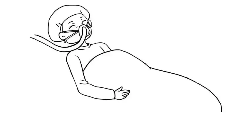 躺在病床上的人简笔画教程