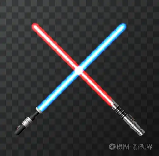 矢量现代光剑在深色背景上