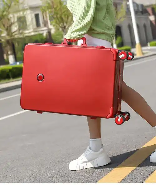 外交·官鲨鱼拉杆箱铝框万向轮行李箱女男结实耐用旅行箱大容量皮箱子