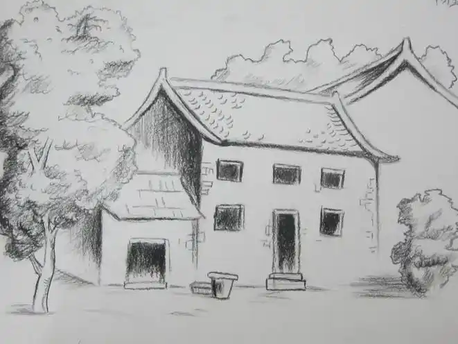 风景速写的蜡笔画, 蜡笔画入门教程,教你怎么画风景速写,上千款鼓您