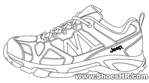 线稿户外鞋