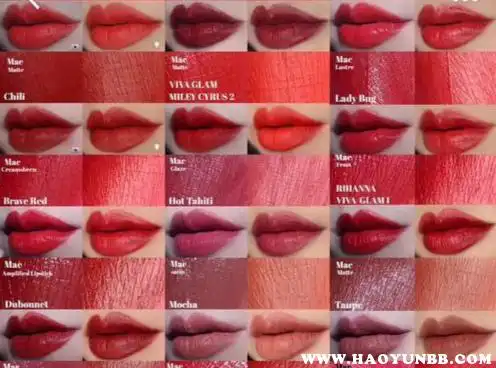 mac色号对照表,mac口红色号对照表中文