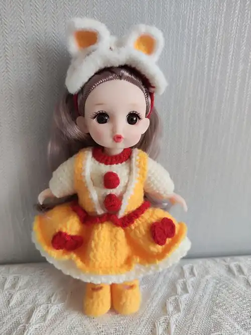 礼物生日手工钩织圣诞节新年芭比娃娃小马换装衣服diy编织材料包