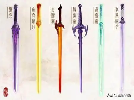 禹剑:夏禹所铸,腹上刻二十八宿,面纹日月星辰,背记山川,藏之会稽山.2.