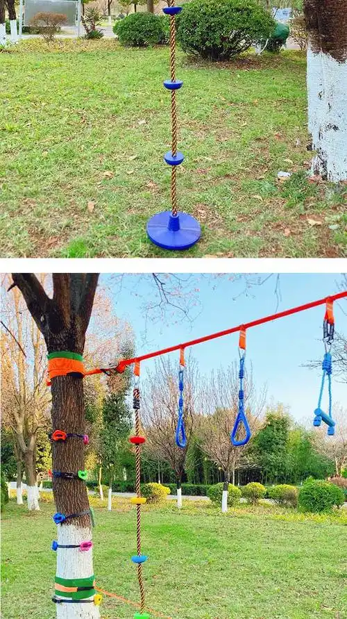 幼儿园儿童攀爬绳梯 儿童体适能训练器材室内室外悬挂攀爬绳子幼儿园