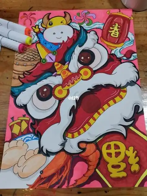 春节绘画 春节绘画作品图片大全 春节绘画儿童画